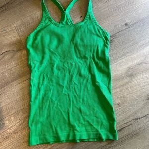 ❌SOLD❌Lululemon racerback Green Ribbed Women's Tank Top